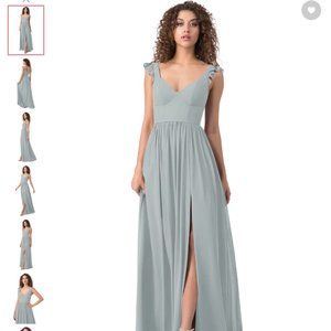 Azazie Stassie Bridesmaid Dress in Dolphin Grey